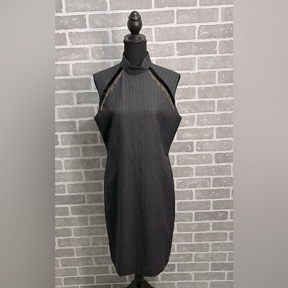 Harve Benard Dresses & Skirts - Harve Benard Gray Pinstripe 100% Wool Women’s Size 10 Midi Business Casual Dress